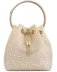 Jimmy Choo - Metallic Mesh Bon Bon Top-Handle Bag - Lyst