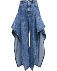 Alaïa - Ruffled Split Jeans - Lyst