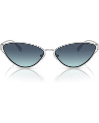Tiffany & Co. - Metal Cat Eye Sunglasses - Lyst