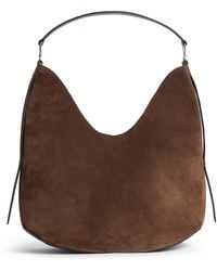 Harrods - Medium Suede Penny Shoulder Bag - Lyst