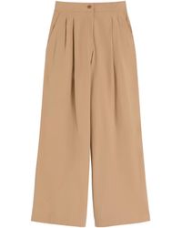 Weekend by Maxmara - Cotton Wide-Leg Trousers - Lyst