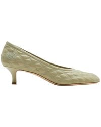 Burberry - Leather Ekd Baby Pumps 45 - Lyst