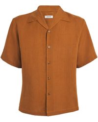 Sandro - Linen Short-Sleeve Shirt - Lyst