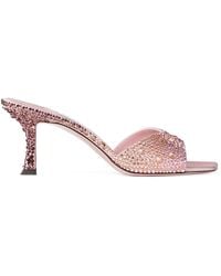 Jimmy Choo - Skye 70 Leather Embellished Mules - Lyst