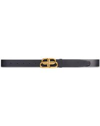 Balenciaga - Leather Logo Belt - Lyst