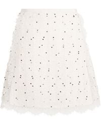 Giambattista Valli - Cotton-Blend Polka Dot Mini Skirt - Lyst