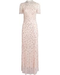 Jenny Packham - Embellished Orchid Maxi Dress - Lyst