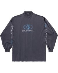 Balenciaga - Cotton Logo Long-sleeve T-shirt - Lyst