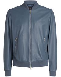dunhill leather bomber jacket