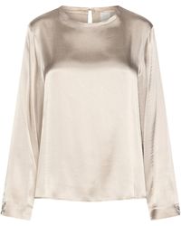 Marella - Satin Round-Neck Blouse - Lyst