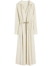 Max Mara - Cotton Drawstring Midi Shirt Dress - Lyst