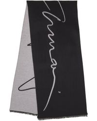 Giorgio Armani - Wool-Silk Signature Scarf - Lyst