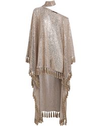 ‎Taller Marmo - Sequin Fringed Trebbia Disco Kaftan Mini Dress - Lyst