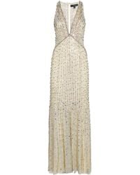 Jenny Packham - Embellished Atlas Gown - Lyst