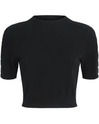 Sandro - Wool-Cashmere Cropped Sweater - Lyst