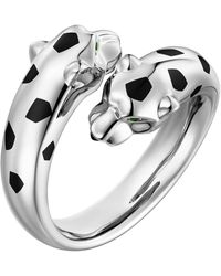 Cartier - Tsavorite And Onyx Panthère De Ring - Lyst