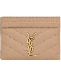 Saint Laurent - Joan Matelassé Card Holder - Lyst