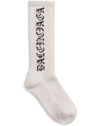 Balenciaga - Gothic Logo Socks - Lyst