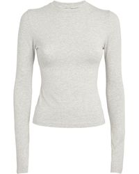 Skims - Cotton-blend Long-sleeve T-shirt - Lyst