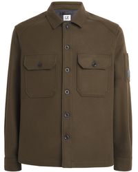 C.P. Company - Virgin Wool-Blend Lens Overshirt - Lyst