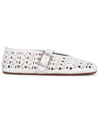 Alaïa - Lambskin Vienne Ballet Flats - Lyst