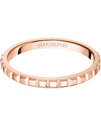 Boucheron - Mini Rose Clou De Paris Wedding Ring - Lyst