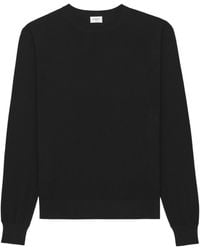 Saint Laurent - Cotton Crew-Neck Sweater - Lyst