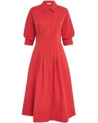 Jonathan Simkhai - Cotton-Blend Pintuck Jazz Midi Dress - Lyst