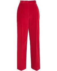 Weekend by Maxmara - Corduroy Straight Trousers - Lyst
