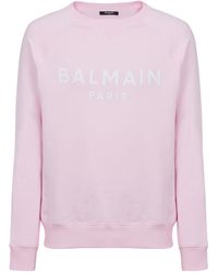 Balmain - Cotton Logo Sweatshirt - Lyst