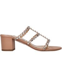 Aquazzura - Leather Embellished Tequila Sandals 50 - Lyst