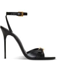 Balmain - Calfskin Anthem Heeled Sandals 95 - Lyst