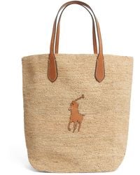 Polo Ralph Lauren - Large Raffia Big Pony Tote Bag - Lyst
