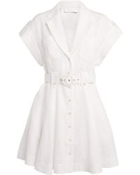 Zimmermann - Linen Awaken Mini Dress - Lyst