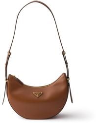 Prada - Small Leather Arqué Shoulder Bag - Lyst