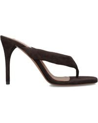 Alaïa - Suede Thong Sandals 90 - Lyst