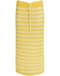 Jonathan Simkhai - Crochet Stripe Welles Midi Skirt - Lyst