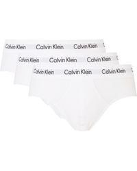 Calvin Klein - Three-pack Stretch-cotton Briefs - Lyst