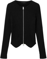 AllSaints - Ribbed Cruz Cardigan - Lyst