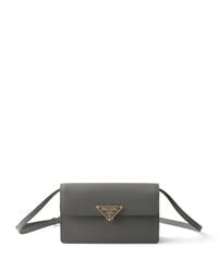 Prada - Mini Saffiano Leather Cross-Body Bag - Lyst