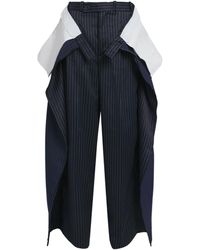 Late for Work - Deconstructed Striped Tailored Trousers - Lyst