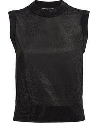 Alexander Wang - Mock-Neck Rhinestone Tank Top - Lyst