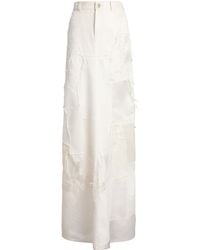 Ralph Lauren - Denim Patchwork Maxi Skirt - Lyst