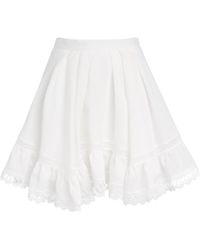 Claudie Pierlot - Lace-Trim Mini Skirt - Lyst
