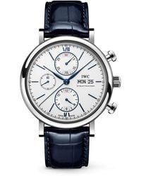 IWC Schaffhausen - Stainless Steel Portofino Chronograph Watch - Lyst