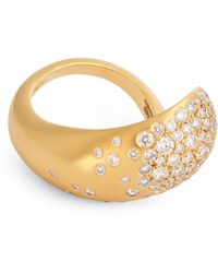 Nada Ghazal - Yellow Gold And Diamond Fuse Glamour Ring (size 6) - Lyst