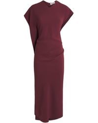 Victoria Beckham - Satin Asymmetric Victoria Midi Dress - Lyst