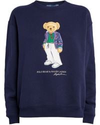 Polo Ralph Lauren - Cruise Vy Polo Bear-intarsia Cotton-blend Sweatshirt - Lyst
