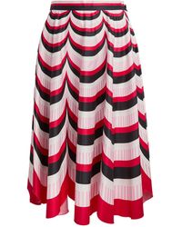Marina Rinaldi - X Mary Katrantzou Stripe Print Midi Skirt - Lyst