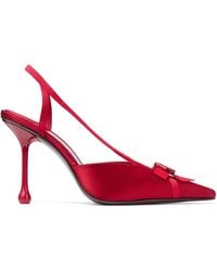 Jimmy Choo - Faya 95 Satin Slingback Pumps - Lyst